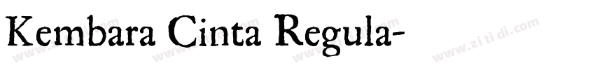 Kembara Cinta Regula字体转换